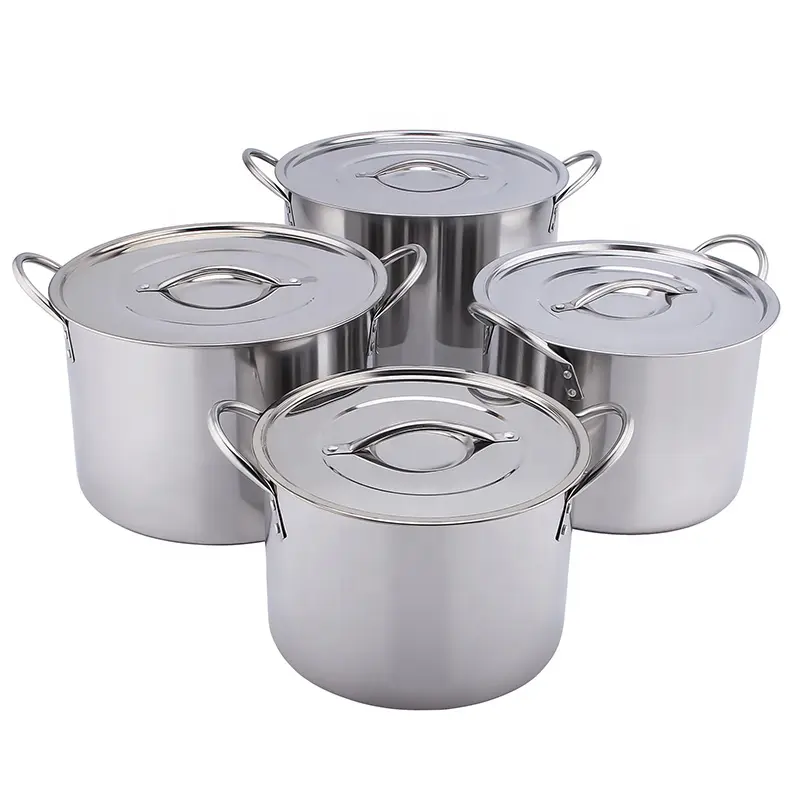 Latin america hot sale cookware stainless steel tall stock pot set cookware set stainless high quality cooking pots set