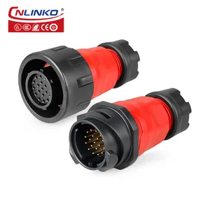 Cnlinko YM-24 Ip68 Industriële Waterdichte Stopcontact 2 3 4 10 12 19 24 Pin Waterdichte Led Connector