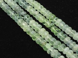Perles de fluorite multicolores - Forme de rondelle sculptée à la main - Pierre précieuse percée - Certifiées par une tierce partie - Pour la fabrication de bijoux - Fil de 16 pouces - Naturelles - Product Image 4