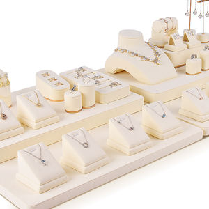 عرض المجوهرات البيج تشن لو الدعائم قلادة خاتم عشيق أقراط المجوهرات عرض موقف عداد العرض - Product Image 2