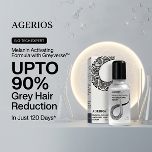 Sérum anti-cheveux gris avancé, 12 semaines pour voir des résultats, traitement réparateur de la mélanine avec Greyverse MelanoGrey - Product Image 1
