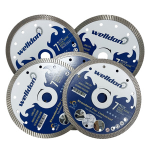 Lame de scie circulaire <span class=keywords><strong>diamant</strong></span>ée WELLDON, segmentée, silencieuse, haute vitesse, <span class=keywords><strong>180</strong></span> mm, pour découpe multi-usages du granit - Product Image 3