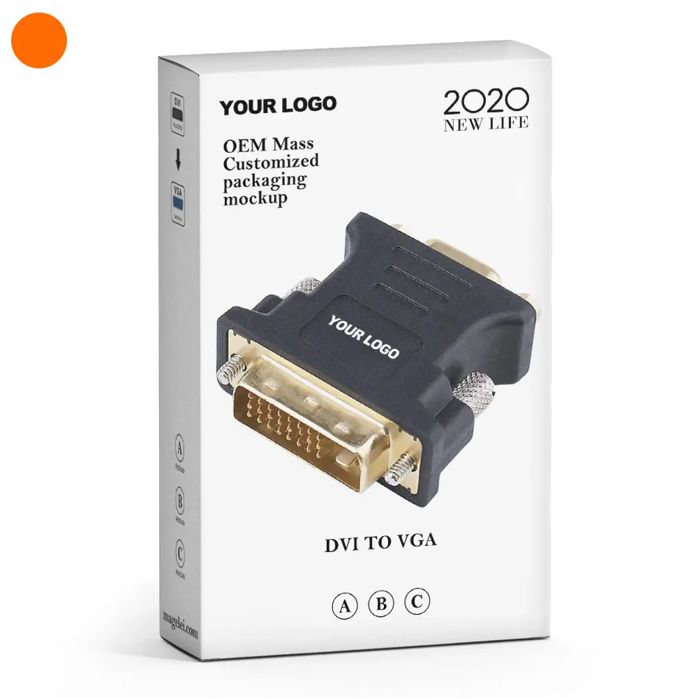 Fabrik Preis DVI zu VGA Adapter Männlich zu Weiblich Weiß/Schwarz