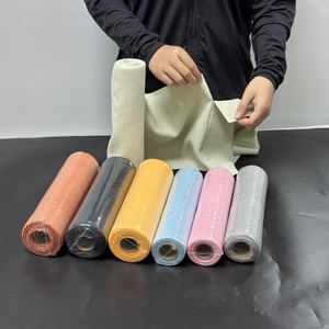Lot De 10 Chiffons De Nettoyage Et Polissage En Microfibre Non Pelucheux à Motif écailles, Facile, Sans Trace, Haute Absorption Pour La Cuisine Et La