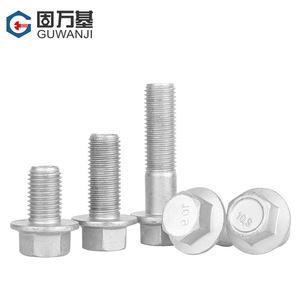 Pernos hexagonales con brida Guwanji M10 M12 M14 M16 M20 Grado 10.9 de acero al carbono Dacromet para construcción - Product Image 1