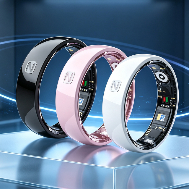 Smart Ring Health Monitoring Heart Rate Blood Oxygen Exercise Step Sleep Tracker Deep Waterproof App Control for Men Women