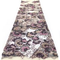Tissu en dentelle tricotée respirant avec broderie de paillettes, textile de maison, 100% polyester extensible, poids moyen 100g/m, densité 100x100