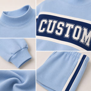 Ensemble de sweat-shirts personnalisés pour femmes, imprimés, à blocs de couleur et rayures, à capuche, coupe classique, respirant, en polyester/coton, longueur genou, avec rayures latérales - Product Image 6
