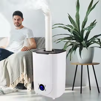 Humidificateur d'air électrique à ultrasons de grande capacité 7L 8L personnalisé humidificateur d'air commercial et industriel avec 2 têtes d'atomiseur