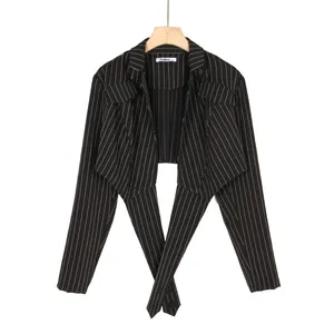 2021 OEM/ODM Striped long sleeves professional high quality new cuteing fashion office classic women shirts blouses and tops