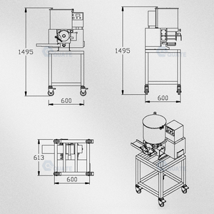 Formador de hamburguesas ajustable, forma cuadrada y redonda para diferentes sándwiches y mercados - Product Image 5