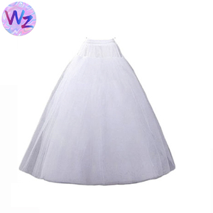 Bán buôn 4-Layer Bridal Wedding Dress petticoat 75D cứng Net vải đàn hồi eo underskirt với không có Hoop 4 lớp sợi - Product Image 5