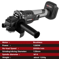 Meuleuse d'angle sans balais de 125MM pour batterie Makita 18V M14 3 vitesses métal bois coupe polissage outil électrique de dérouillage