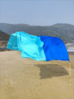 Auvent de plage en nylon imperméable personnalisé de qualité supérieure, abri solaire portable et léger pour le camping en plein air