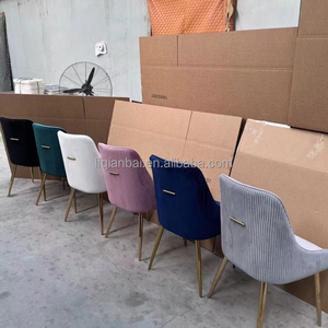 <span class=keywords><strong>Chaises</strong></span> de salle à manger de luxe design scandinave contemporaines grises rembourrées de qualité supérieure noires pour table à manger - Product Image 5