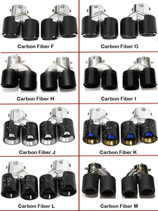Puntas de escape para BMW G20 G21 G22 G23 G26-G42 M240i M340i M440i, M Performance, acero inoxidable 304, electrochapadas en negro brillante - Product Image 5