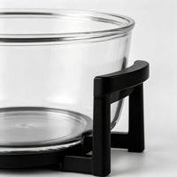 Friteuse à air Light Wave, capacité 10L, commande numérique, usage domestique, matériau en verre