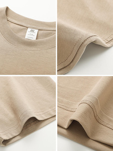 Camiseta Corta Informal de Lona 100% Algodón, Transpirable, Holgada, Moderna, de Diseñador, para Hombre, de Alta Calidad, Nuevo Estilo, 260g - Product Image 3