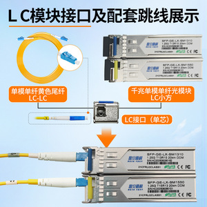ตัวรับส่งสัญญาณไฟเบอร์ออปติก Fuan Tongke SFP SC LC Connector แบบ Single Mode และ Multi Mode ระยะ 3 กม. ถึง 120 กม. โมดูลสายแลน - Product Image 5