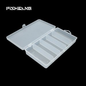 Boîte à leurres de pêche à 5 compartiments, boîte de rangement en plastique, organisateur d'accessoires de pêche multifonction, petite, moyenne et grande taille - Product Image 4