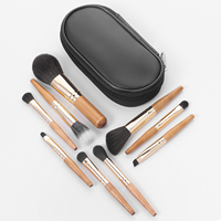 Ensemble de 9 pinceaux de maquillage JLY Mini pour un maquillage exquis, pinceaux de maquillage portables pour les voyages