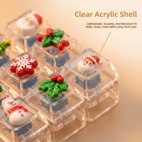 Schattig Kerstmis 9-vakjes fidget toy knoop sleutelhanger draagbaar sensorisch promotie speelgoed feestdagen souvenir tas charme sleutelhanger voor kinderen