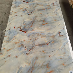 3mm Wall Decoration PVC Marble Sheet Customized Design Support <strong>Selfie</strong> Design High Glossy