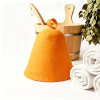 Chapeau de sauna en feutre de laine taille standard, circonférence de tête de 50 à 52 cm, texture flexible, design antidérapant, accessoire essentiel