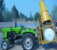 Canon à brouillard agricole monté sur tracteur avec réservoir d'eau et groupe électrogène à essence, prix de gros du pulvérisateur à canon à brouillard