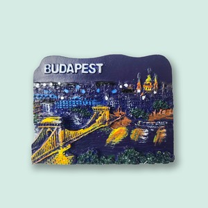 Magneti per Frigorifero di Budapest Moderni e Durevoli in Resina con Stampa a Trasferimento Termico e Dipinti a Mano, Paesaggio Urbano del Parlamento, Promozionali - Product Image 5