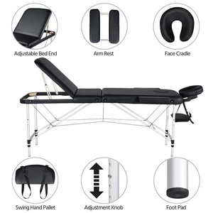 <b>Portable</b> Foldable Massage Table Aluminum Massage <b>Bed</b> with Headrest Armrests and Carry Bag for Salon Studio - Product Image 2