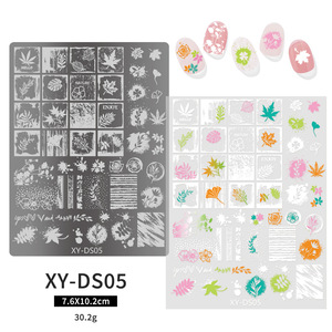 Placas de Estampado de <span class=keywords><strong>Uñas</strong></span> 3D de Estilo Chino, Ecológicas, de Acero Inoxidable, con Diseños de Mariposas, Encaje, Flores, Serpientes y Bambú, Gran Venta - Product Image 2