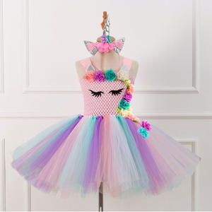 Costume da Unicorno per Bambine, Vestito Arcobaleno con Tutu e Fascia per Capelli, Regalo di Compleanno - Product Image 2