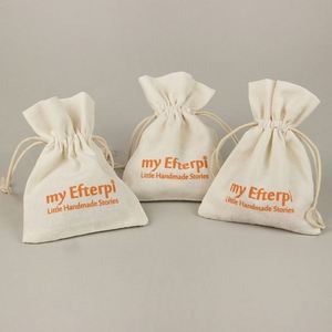 Wholesale Small MOQ Eco Muslin Cotton Double <b>Strings</b> Pouch Small Jewellery Packaging Pouch Organic Cotton Canvas Drawstring Bag - Product Image 1