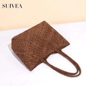 Bolso Tote de Gran Capacidad para Mujer, Tejido a Mano, Texturizado, Moderno, Minimalista, Bolso de Hombro para Viaje, Conjunto Madre-Hija - Product Image 4