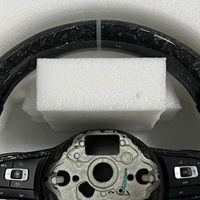 Blaues Carbon-Faser-Autolenkrad für Volkswagen GOLF 6 GTI7 Golf MK6 MK5 MK4 MK7 Golf 7 7.5 GTI Schwarzes Leder-Lenkrad