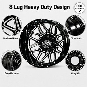 Rueda Doble 8x165.1 8x180 8x200 8x210 10x225 para F350, F450, Chevy, Sierra 3500, Rueda para Camioneta de 20, 22, <span class=keywords><strong>24</strong></span> Pulgadas - Product Image 2