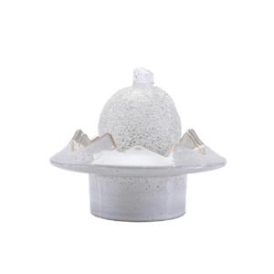 Fontaine <span class=keywords><strong>d</strong></span>'eau de table en céramique mouchetée en forme de montagne avec sphère de perles de cristal, <span class=keywords><strong>d</strong></span>écoration zen orientale vue sur la montagne - Product Image 1
