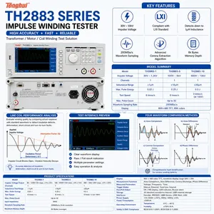 เครื่องทดสอบขดลวด Tonghui TH2883-1/5/10 เครื่องวิเคราะห์ขดลวดมอเตอร์ เครื่องทดสอบหม้อแปลงไฟฟ้า - Product Image 5