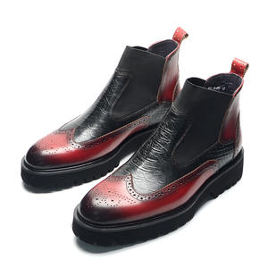 Botas de tobillo de cuero nuevas y lujosas para hombre, botas Chelsea elegantes, cómodas y suaves para hombre - Product Image 3