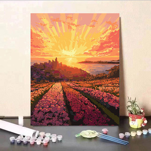 Pintura de Paisaje Moderna Hecha a Mano, Nueva Moda 2026, Impresión Digital DIY <span class=keywords><strong>para</strong></span> Decoración del Hogar, Pintura por Números Enmarcada - Product Image 1