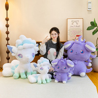 Peluche Pokémon Alola Six Tailed Meow - Peluche super douce pour soulager le stress, idéale comme compagnon de table et oreiller