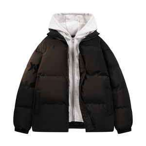 Veste courte en duvet d'eider blanc brillant, nouvelle collection hiver 2025, style décontracté ample pour homme - Product Image 3