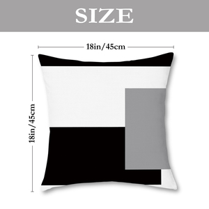 Geometrische kussenhoezen 45 x 45 cm, <span class=keywords><strong>set</strong></span> van 4, abstracte geometrische patchwork, zachte decoratieve vierkante kussenslopen voor bank en fauteuil - Product Image 6