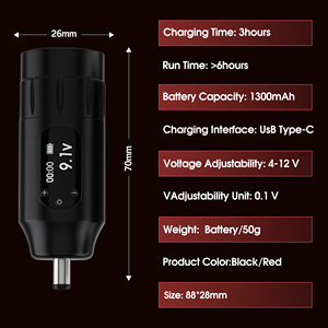 Gen 2 OLED Display RCA <b>Wireless</b> Tattoo Power Supply Battery <b>Adapter</b> for Rotary Machine PMU Accessories Studio Kit - Product Image 6