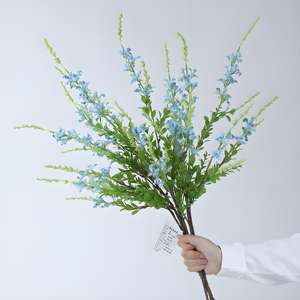 Mode Top kualitas tinggi sentuhan asli kain sutra buatan Salvia rumput Sage buatan tangan bunga buket pengantin Hari Ibu pernikahan - Product Image 1