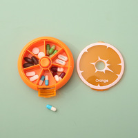 Boîte à pilules pratique de style japonais en forme de mini trompette, boîte de rangement pour comprimés à 7 compartiments, grande capacité, scellée pour 7 jours de la semaine