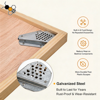 Nouvelle couvercle intérieur en bois pour ruche Langstroth, outil d'apiculture avec échappement unidirectionnel pour abeilles