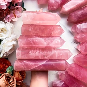 Torre de Cristal Natural para Compartir, Arte Popular, Puntas de <span class=keywords><strong>Cuarzo</strong></span> <span class=keywords><strong>Rosa</strong></span> Pulido para Regalos de Boda, Sanación <span class=keywords><strong>Espiritual</strong></span> para Decoración - Product Image 6