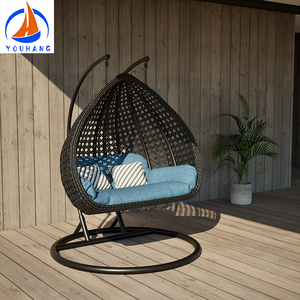 Vente en gros Silla Colgante De Mimbre 2 places Suspendus De jardin Double Chaise Oeuf Hangstoel 2 Persoon - Product Image 1